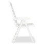 vidaXL Set de mesa y sillas bistró de jardín 3 piezas plástico blanco