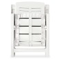vidaXL Set de mesa y sillas bistró de jardín 3 piezas plástico blanco