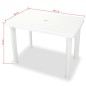 vidaXL Set de mesa y sillas bistró de jardín 3 piezas plástico blanco