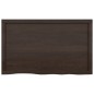 vidaXL Encimera baño madera maciza tratada gris oscuro 100x60x(2-4) cm vidaXL Encimera baño madera maciza tratada gris oscuro 100x60x(2-4) cm
