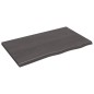 vidaXL Tablero mesa madera roble tratada gris oscuro 100x60x(2-4) cm