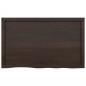 vidaXL Tablero mesa madera roble tratada gris oscuro 100x60x(2-4) cm