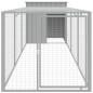 vidaXL Gallinero con corral acero galvanizado gris claro 110x405x110cm vidaXL Gallinero con corral acero galvanizado gris claro 110x405x110cm