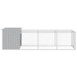 vidaXL Gallinero con corral acero galvanizado gris claro 110x405x110cm vidaXL Gallinero con corral acero galvanizado gris claro 110x405x110cm