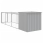 vidaXL Gallinero con corral acero galvanizado gris claro 110x405x110cm vidaXL Gallinero con corral acero galvanizado gris claro 110x405x110cm