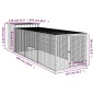 vidaXL Gallinero con corral acero galvanizado gris claro 110x405x110cm vidaXL Gallinero con corral acero galvanizado gris claro 110x405x110cm