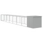 vidaXL Gallinero con corral acero galvanizado gris claro 110x813x110cm