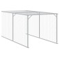 vidaXL Gallinero con corral acero galvanizado gris claro 110x813x110cm