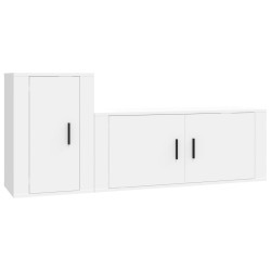 vidaXL Set de muebles de TV 2 piezas madera contrachapada blanco
