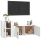 vidaXL Set de muebles de TV 2 piezas madera contrachapada blanco vidaXL Set de muebles de TV 2 piezas madera contrachapada blanco