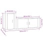 vidaXL Set de muebles de TV 2 piezas madera contrachapada blanco vidaXL Set de muebles de TV 2 piezas madera contrachapada blanco