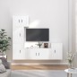 vidaXL Set de muebles para TV 5 piezas madera contrachapada blanco