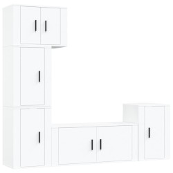 vidaXL Set de muebles para TV 5 piezas madera contrachapada blanco