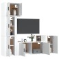vidaXL Set de muebles para TV 5 piezas madera contrachapada blanco