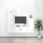 vidaXL Set de muebles para TV 5 piezas madera contrachapada blanco vidaXL Set de muebles para TV 5 piezas madera contrachapada blanco