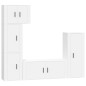 vidaXL Set de muebles para TV 5 piezas madera contrachapada blanco vidaXL Set de muebles para TV 5 piezas madera contrachapada blanco