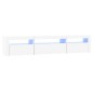 vidaXL Mueble de TV con luces LED blanco 195x35x40 cm vidaXL Mueble de TV con luces LED blanco 195x35x40 cm