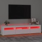 vidaXL Mueble de TV con luces LED blanco 195x35x40 cm vidaXL Mueble de TV con luces LED blanco 195x35x40 cm