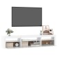 vidaXL Mueble de TV con luces LED blanco 195x35x40 cm vidaXL Mueble de TV con luces LED blanco 195x35x40 cm