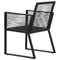 vidaXL Juego de comedor para jardín 5 piezas ratán PVC negro vidaXL Juego de comedor para jardín 5 piezas ratán PVC negro