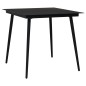 vidaXL Juego de comedor de jardín 5 piezas ratán PVC negro vidaXL Juego de comedor de jardín 5 piezas ratán PVC negro