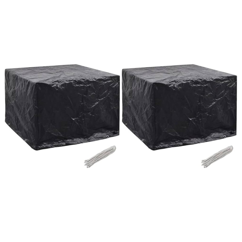 vidaXL Fundas de muebles de jardín 2 uds 8 ojales 122x112x98 cm vidaXL Fundas de muebles de jardín 2 uds 8 ojales 122x112x98 cm
