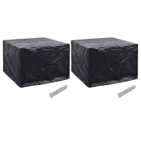 vidaXL Fundas de muebles de jardín 2 uds 8 ojales 122x112x98 cm