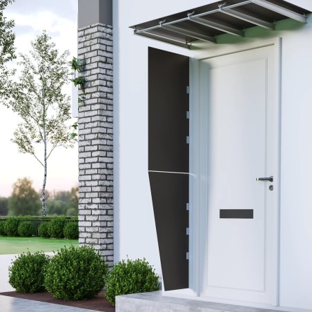 vidaXL Panel lateral puerta de carpa 2 piezas vidrio templado negro
