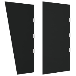 vidaXL Panel lateral puerta de carpa 2 piezas vidrio templado negro