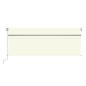 vidaXL Toldo manual retráctil con persiana y LEDs 4,5x3 m color crema vidaXL Toldo manual retráctil con persiana y LEDs 4,5x3 m color crema