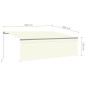 vidaXL Toldo manual retráctil con persiana y LEDs 4,5x3 m color crema vidaXL Toldo manual retráctil con persiana y LEDs 4,5x3 m color crema