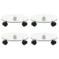 vidaXL Soportes ruedas plantas 4 uds redondo vidrio templado 28 cm vidaXL Soportes ruedas plantas 4 uds redondo vidrio templado 28 cm