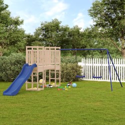 vidaXL Parque infantil de exterior madera maciza de pino