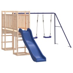vidaXL Parque infantil de exterior madera maciza de pino