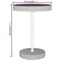 vidaXL Mesa bar y taburetes jardín 5 pzas madera acacia ratán PE gris