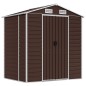 vidaXL Cobertizo de jardín acero galvanizado marrón 191x130x198 cm vidaXL Cobertizo de jardín acero galvanizado marrón 191x130x198 cm