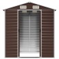 vidaXL Cobertizo de jardín acero galvanizado marrón 191x130x198 cm vidaXL Cobertizo de jardín acero galvanizado marrón 191x130x198 cm