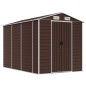 vidaXL Cobertizo de jardín acero galvanizado marrón 191x300x198 cm vidaXL Cobertizo de jardín acero galvanizado marrón 191x300x198 cm