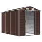 vidaXL Cobertizo de jardín acero galvanizado marrón 191x300x198 cm vidaXL Cobertizo de jardín acero galvanizado marrón 191x300x198 cm