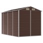 vidaXL Cobertizo de jardín acero galvanizado marrón 191x300x198 cm vidaXL Cobertizo de jardín acero galvanizado marrón 191x300x198 cm