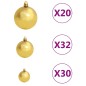 vidaXL Árbol de Navidad con luces LEDs, bolas y nieve verde 400 cm vidaXL Árbol de Navidad con luces LEDs, bolas y nieve verde 400 cm