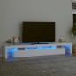 vidaXL Mueble de TV con luces LED blanco 260x36,5x40 cm vidaXL Mueble de TV con luces LED blanco 260x36,5x40 cm
