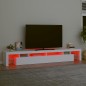 vidaXL Mueble de TV con luces LED blanco 260x36,5x40 cm vidaXL Mueble de TV con luces LED blanco 260x36,5x40 cm