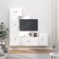 vidaXL Set de muebles de TV 5 pzas madera contrachapada blanco brillo vidaXL Set de muebles de TV 5 pzas madera contrachapada blanco brillo
