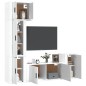 vidaXL Set de muebles de TV 5 pzas madera contrachapada blanco brillo vidaXL Set de muebles de TV 5 pzas madera contrachapada blanco brillo