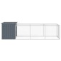 vidaXL Gallinero con corral acero galvanizado gris 110x405x110 cm