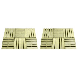 vidaXL Baldosas de porche 12 unidades madera verde 50x50 cm