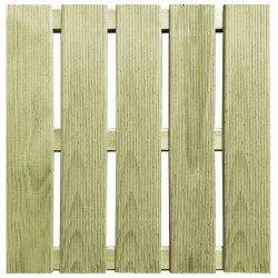 vidaXL Baldosas de porche 12 unidades madera verde 50x50 cm