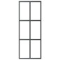 vidaXL Puerta corredera con herrajes ESG vidrio y aluminio 76x205 cm vidaXL Puerta corredera con herrajes ESG vidrio y aluminio 76x205 cm
