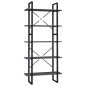 vidaXL Estantería de 5 niveles madera de ingeniería gris 80x30x175 cm vidaXL Estantería de 5 niveles madera de ingeniería gris 80x30x175 cm